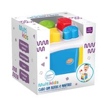 Cubo com Blocos e Martelo de Encaixe Primeira Infância Multikids - BR2166 BR2166