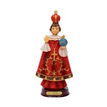 Menino Jesus De Praga 21cm - Enfeite Resina - Tudo em Caixa