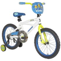 Bicicleta infantil dos Minions com Rodinhas Ajustáveis Perfeita para as Aventuras dos Pequenos, para Crianças Acima de 6 Anos, Minions, Branca