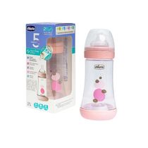 MAMADEIRA PERFECT5 240ML FL MEDIO ROSA (2+) - CHICCO