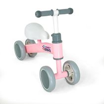 BICICLETA DE EQUILÍBRIO INFANTIL 4 RODAS ROSA CLARO CONECT BRINQ