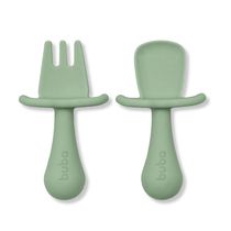 KIT TALHERES EM SILICONE VERDE - BUBA