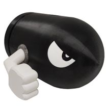 Bullet Bill Mario Bala Canhão 3D Geek Porta Objeto Decorativo Cofre 18cm Preto