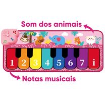 TAPETE MUSICAL PIANO ROSA INFANTIL BRINQUEDO EDUCATIVO BIBI JOY