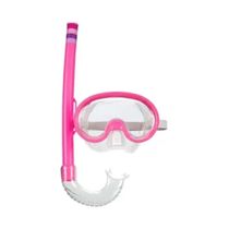 Máscara de Mergulho e Snorkel Infantil Rosa 3+ 1884 Mor