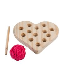 Alinhavo 2D Coração de Madeira - B003 - Olly Toys