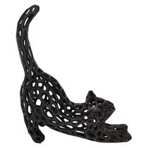 Gato 3D Vazado Enfeite Objeto Decorativo Decoração Preto