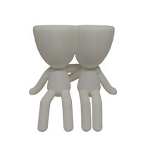 Vaso 3D Abraço Suculentas Decoração 15cm Robert Plant Decorativo Branco