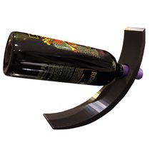Suporte para Garrafa de Vinho Expositor Mesa Luxo Cor Preta 3D