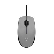 Mouse com Fio MF400 Clique Silencioso Conexao USB 1200DPI Cabo de 180CM 3 Botoes - Cinza - MO387