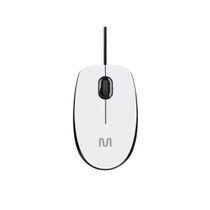 Mouse com Fio MF400 Clique Silencioso Conexao USB 1200DPI Cabo de 180CM 3 Bot??es - Branco - MO389