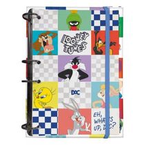 CADERNO ARGOLADO COLEGIAL LOONEY TUNES
