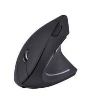 Mouse sem Fio Recarregavel 2.4 GHZ Vertical Ergonomico Ortopedico Power FIT Preto USB - PM300