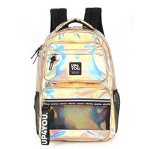 Mochila Laptop Holográfica Up4you Champanhe Luxcel