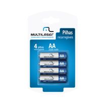 Pilhas Recarregaveis Multilaser CB052 AA (2500MAH) Blister com 4 Unidades