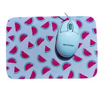 Combo Mouse Multilaser Preto Mo302 + Mouse Pad Melancia