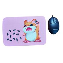 Combo Mouse Multilaser Preto Mo300 + Mouse Pad Hamster