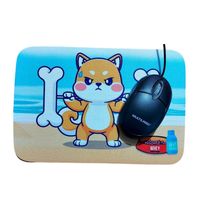 Combo Mouse Multilaser Preto Mo300 + Mouse Pad Dog Praia