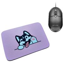 Combo Mouse Multilaser Preto Mo300 + Mouse Dog Face