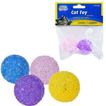 Brinquedo Gato Bola Eva 3,7 cm 2 Peças Western