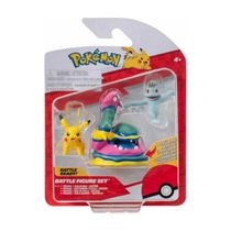 Pokémon Battle Figure Bonecos Pikachu Muk De Alola E Machop