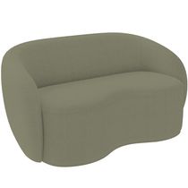 Sofá 3 Lugares 180cm Sala de Estar Living Oscar K01 Bouclê Verde - Lyam Decor