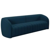 Sofá 05 Lugares Para Sala De Estar 332 cm Lazio M03 Veludo Azul - Lyam Decor