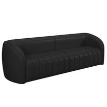 Sofá 05 Lugares Para Sala De Estar 332 cm Lazio M03 Corano Preto - Lyam Decor