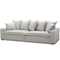 Sofá 3 Lugares Para Sala de Estar Living 260cm Arbane L06 Linho Mescla - Lyam Decor