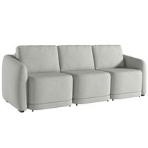 Sofá Cama para Sala de Estar 4 Lugares 336cm Montserrat K01 Linho Cinza - Lyam Decor