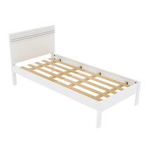 Cama de Solteiro Madeira CM8010 Branco - Tecno Mobili