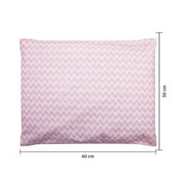 Kit Fronha Bebê Com 2 Pçs 40cm x 30cm Chevron Rosa Papi