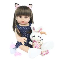 Boneca Bebe Reborn Silicone Coelho 48cm