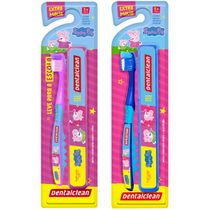 KIT ESCOVA + ESTOJO PEPPA PIG - EXTRA MACIA 3A+ DENTALCLEAN