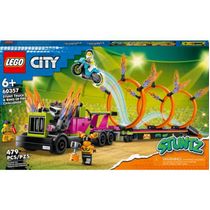 Conjunto caminhão acrobático e anel de fogo City Lego 60357