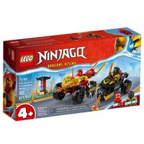 Ninjago Batalha, carros e bicicletas Kai nad Ras Lego 71789