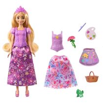 Boneca Articulada - Disney - Princesa - Rapunzel - Mudança de Vestido - Mattel