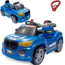 Carrinho de Passeio e Pedal Infantil Maral BM Car Azul Police