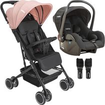 Carrinho de Bebe Passeio com Bebe Conforto Kiddo Mascote Rosa