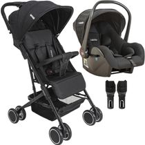 Carrinho de Bebe Passeio com Bebe Conforto Kiddo Mascote Preto