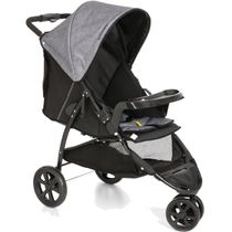 Carrinho de Bebe Passeio Galzerano Cross Cinza Preto 3 Rodas