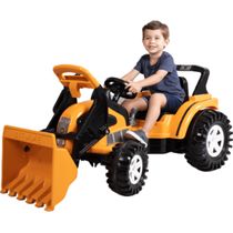 Tratorzinho de Pedal Infantil Biemme Big Boss com Pa Amarelo