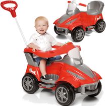 Carrinho de Passeio e Pedal para Bebe Calesita Road Vermelho