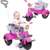 Carrinho de Passeio e Pedal Calesita Velocita Classic Rosa