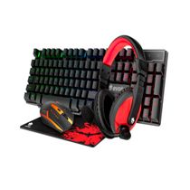 Combo Gamer Teclado+Mouse+Fone+Mousepad - Evolut EG51