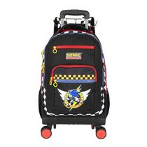 Mochila Do Sonic + Rodinhas 360° Com Alças - Luxcel