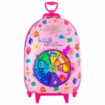 Mochila 3D de Rodinhas Infantil - Disney Divertidamente - Roleta - Maxtoy