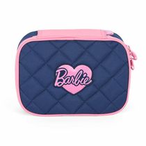 Estojo Box Infantil Escolar - Barbie - Azul - Luxcel