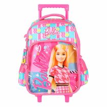 Mochila de Rodinhas Infantil - Barbie - Pink - Luxcel