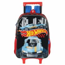 Mochila de Rodinhas Infantil - Hot Wheels - Preta - Luxcel